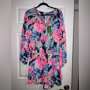 Lilly Pulitzer Ariele Romper XL. Print: Tropicolada